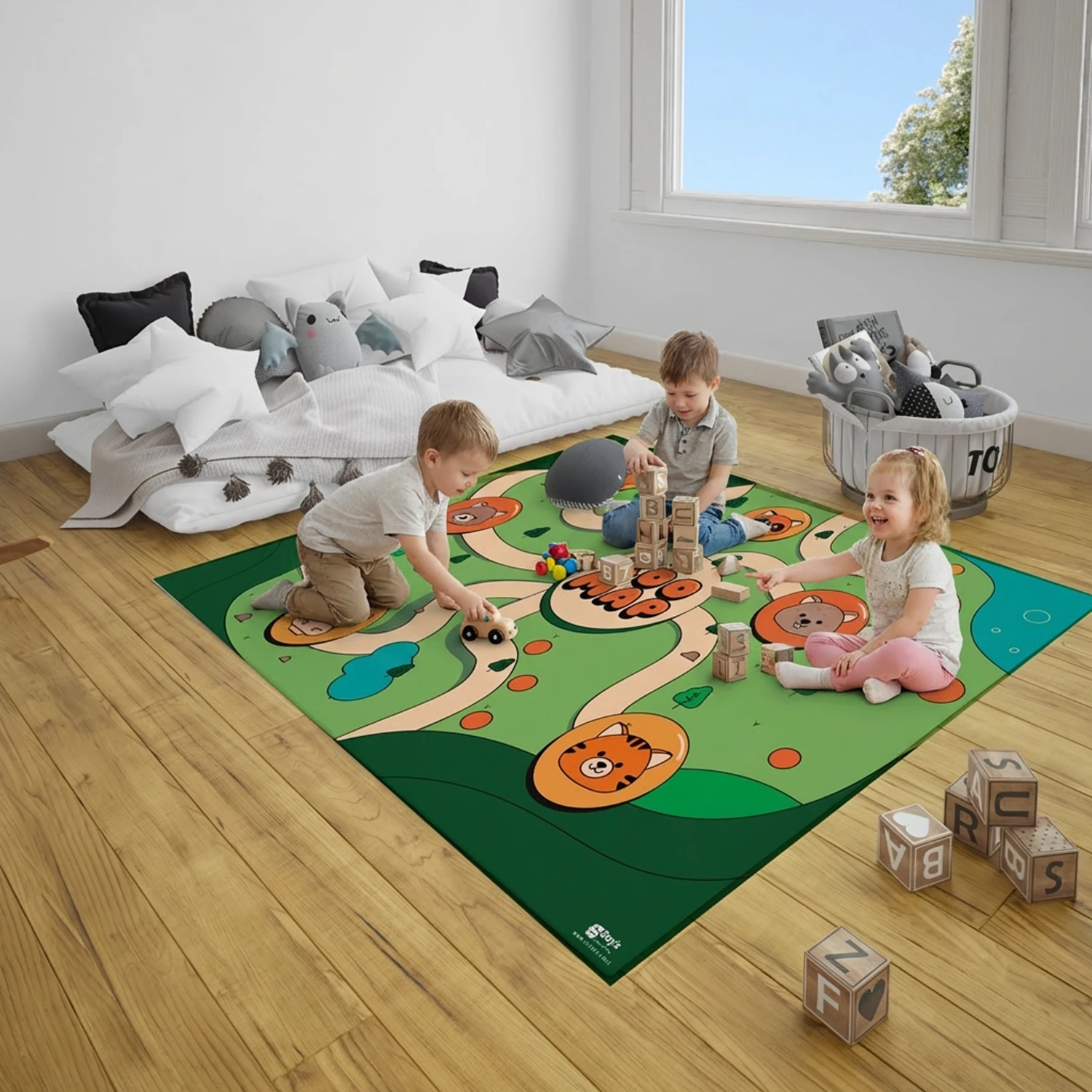 zoo2 שטיח לילדים מצא את החיות ZOO MAP – תמונה 1